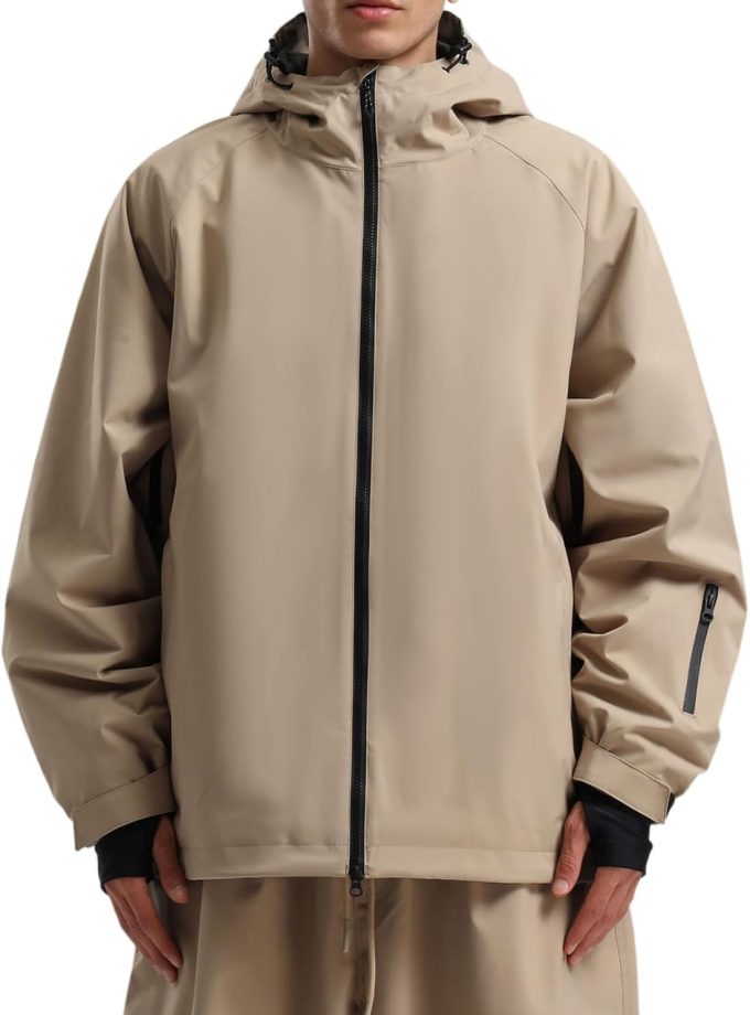 Mens Ski Jacket Baggy Snowboard Jacket Women Insulated Snow Jacket Waterproof Windproof Loose Ski Coat for Skiing