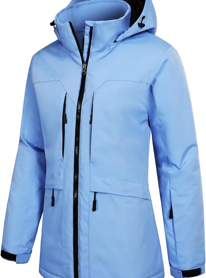 Women Ski Jacket Waterproof Winter Snow Coat Warm Hooded Windbreaker Snowboarding Windproof Rain Jacket