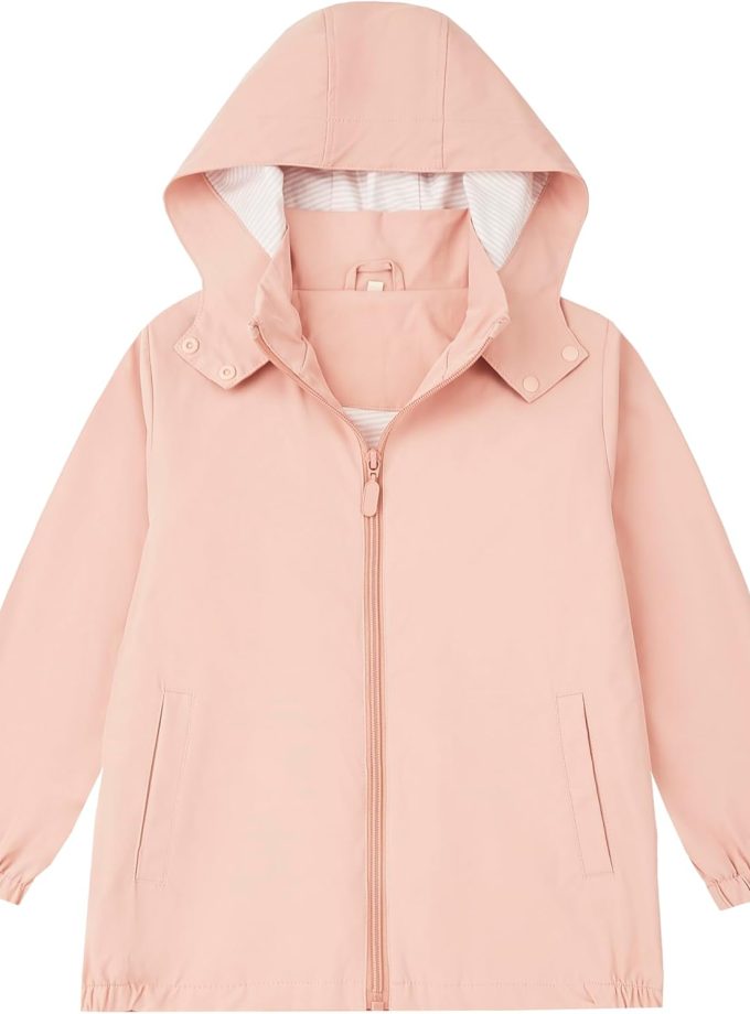Toddler Waterproof Rain Jacket Lightweight Soft Lining Kids Windbreaker Boys girls Outdoor Raincoat