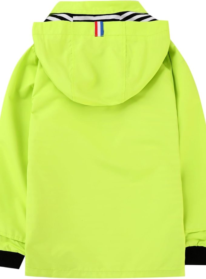 Boys Girls Waterproof Hooded Jackets Cotton Lined Rain Jackets