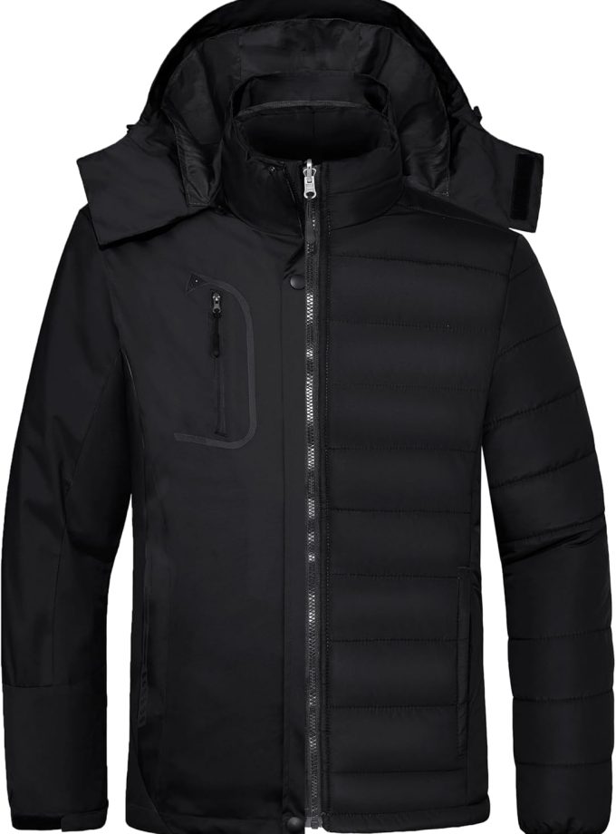 Men's 3 in 1 Waterproof Ski Jacket Warm Winter Snow Coat Puffer Rain Jacket