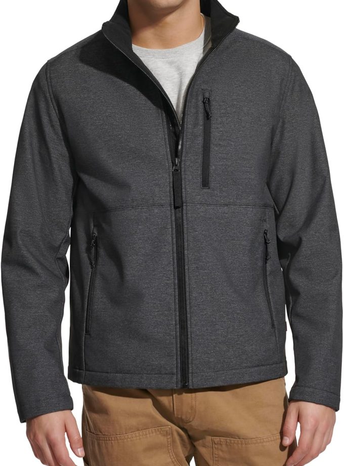 mens  Men's Stand Collar Softshell Jacket