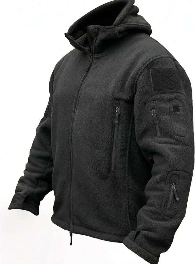 Tactical Jacket for Men Fleece Jackets Full Zip Military Hoodies Windproof Warm Winter Coat Outdoor Hunting